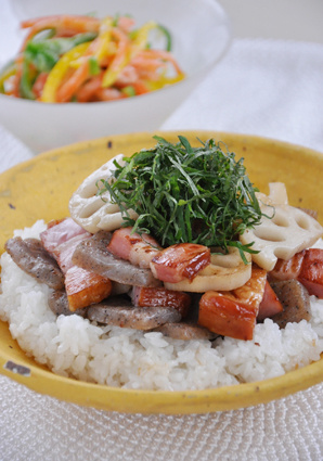 マルハ物産ご馳走歳時記5月 蓮根こんにゃく丼