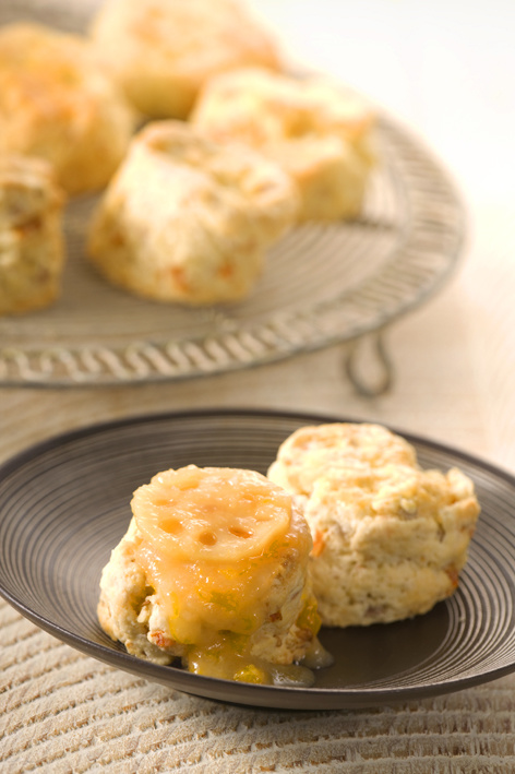 マルハ物産レシピ れんこんとオレンジピールのスコーン